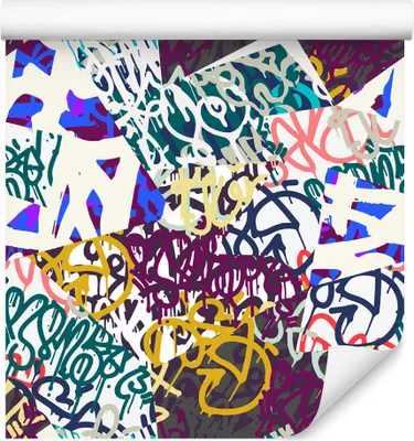 Produktbild von 10m VLIES TAPETE Rolle Graffiti Muster Aufschrift Straßenkunst Stadt XXL