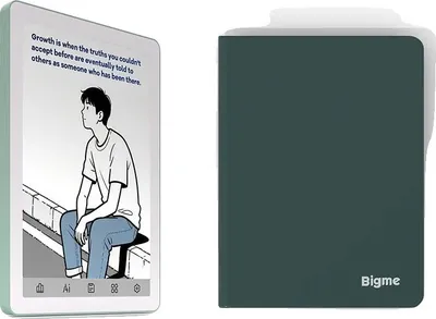 Produktbild von E-Book-Reader, E-Ink-Bildschirm, einstellbares Frontlicht, Grünes E-Book und Hülle