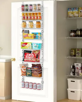 Produktbild von Speisekammer-Organizer Wandmontierte 8-stufige Gewürzregale Weiß Küche