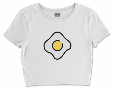 Immagine prodotto di Bona Basics, T-shirt crop basic stampato, donna, 100% cotone, bianco, casual