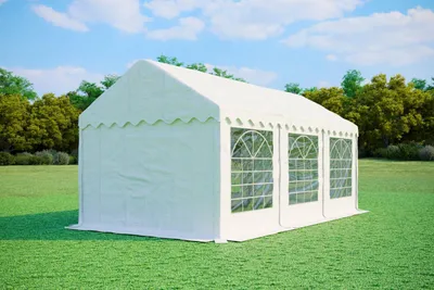 Produktbild von Partyzelt 3x6m - PVC Standard Feuerfest - Weiß