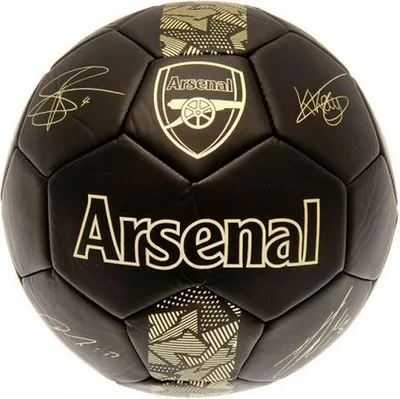 Produktbild von Arsenal FC - Futbalová lopta "Phantom" s podpismi BS3241 (5) (čierna/zlatá)