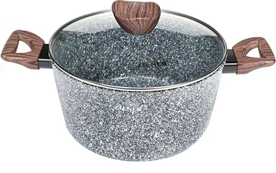 Image de Marmites en céramique grise avec poêle à frire et wok Set 15 pièces