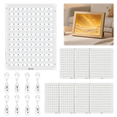 LED Backlight Board Kit, 8 Stück, 120 LEDs, 156x120 mm, 5V USB