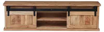 Produktbild von Regal Wandboard 130 x 25 x 37 cm Akazienholz massiv naturfarben ohne Baumkante LIANO 1