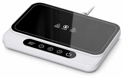Produktbild von Warmhalteplatte elektrisch, Heizplatte für Speisen, Milch und Lunchbox, 40–80 °C, 9 Stufen, 8 h Warmhalten, 12 h Timer, 50 W