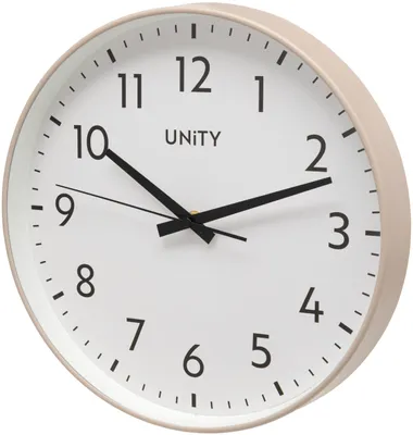 Wanduhr, Fradley, leise, modern, weiß, 30 cm, rund