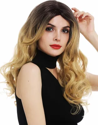 Produktbild von WIG ME UP Perücke lang Locken gestuft Ombre Dunkelbraun Blond TYS-1071-4BTT86