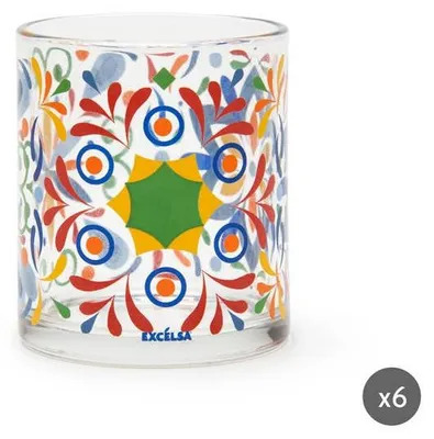 Produktbild von Excelsa set von 6 wasserglas Puebla glas 25 cl bunt