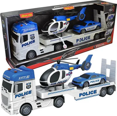 Immagine prodotto di CITY SERVICE CAR - 1:12 Policejní tahač s vrtulníkem a autem