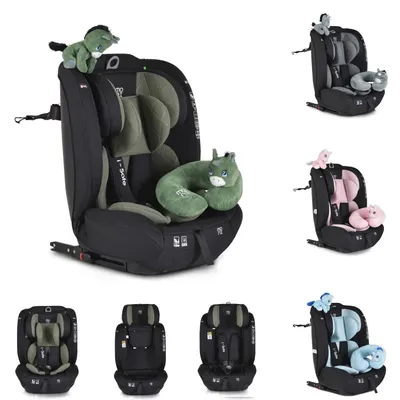 Produktbild von Moni Kindersitz i-Size i-Safe (76-150cm) Isofix, Top Tether, 13-fach verstellbar grün