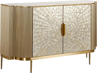 Produktbild von FURNLUX Sideboard Stilig Gold 150cm / Hauptfarbe: Gelb / Abmessungen: 150 x 88 x 40 cm