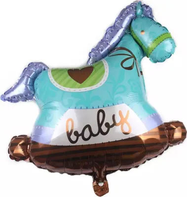Immagine prodotto di Palloncino in foil bambino, cavallo a dondolo, 75 x 68 cm circa