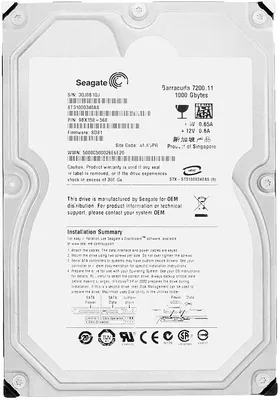 Image de Disque dur Seagate 1TB ST31000340AS 32Mb Cache 7200Rpm Sata II 3,5" pouces