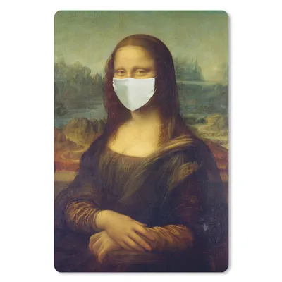 Produktbild von MuchoWow® Mauspad Mousepad Mona Lisa - Leonardo da Vinci - Mundharmonika 40x60 cm - Mousepads - Maus Mat - Pad - Mausunterlage - Schreibtisch Accesoire