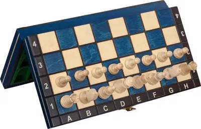 Produktbild von Magnetisches Holzschach - Blau