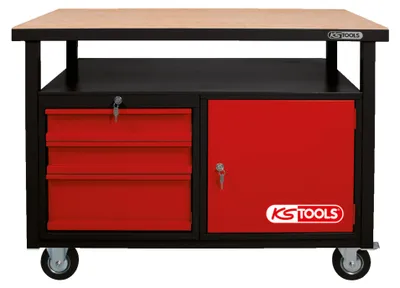 Immagine prodotto di KS TOOLS Banco da lavoro mobile con 3 cassetti e 1 porta ( 865.0101 )