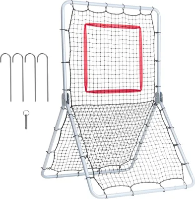 Obrázek produktu pro VEVOR baseballová a softballová odrazová síť, baseballové hnízdo PitchBack 3,5 x 6 stop, softballová odrazová síť, trenér hřiště, odrazová síť pro cvičení v poli/hodu, 5 nastavitelných úhlů