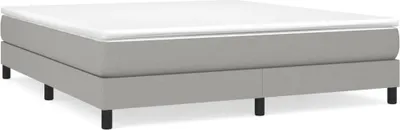 Produktbild von Bettgestell ohne Matratze Hellgrau 180x200 cm Stoff