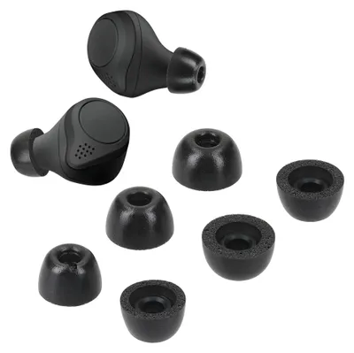 Produktbild von kwmobile 6x Aufsätze für Jabra Elite 75t /65t / Active Ersatz Ohrstöpsel - 3 Größen - Ear Tips für In-Ear Kopfhörer - Zubehör Ersatzpolster in Schwarz