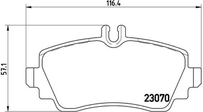 Produktbild von Brembo Bremsbelagsatz, Scheibenbremse Vorderachse P 50 047