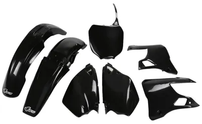 Zdjęcie produktu dla Zestaw osłon UFO PLAST, 7-częściowy zestaw osłon z tworzywa sztucznego do motocykla Yamaha YZ WR 125 / 250 cm³, rok produkcji 2000–2001, kolor: czarny