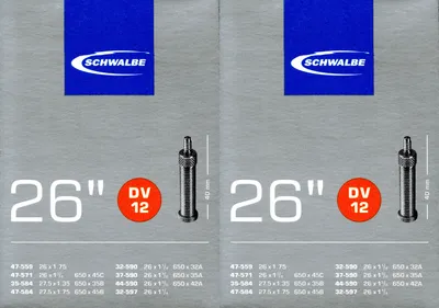 Produktbild von 2x Schwalbe DV 12 Schlauch 26 Zoll 26x1 1/4  26x1 3/8  26x1 5/8
