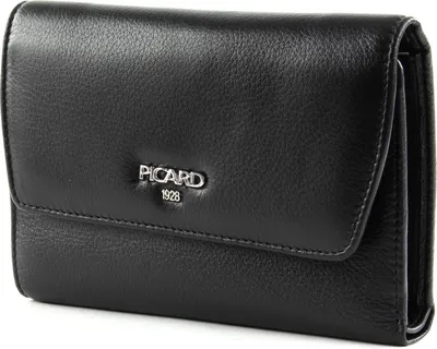 Image de PICARD Cuir porte-monnaie Bingo Flap Wallet Black noir