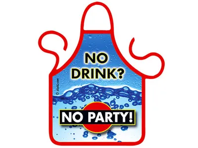 Obrázek produktu pro Mini zástěra na láhev No Drink? No Party!