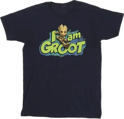 Produktbild von Marvel - "Guardians Of The Galaxy I Am Groot" T-Shirt für Herren BI27864 (XXL) (Marineblau)
