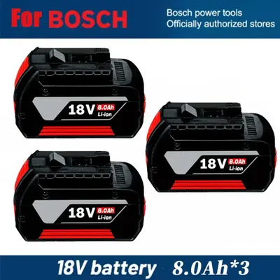 Obrázok produktu pre Akumulátor 18V pre elektrické náradie – náhradný Li-Ion akumulátor – kapacita 8,0 Ah (8000 mAh) – nabíjateľný – bez nabíjačky – sada 3 kusov