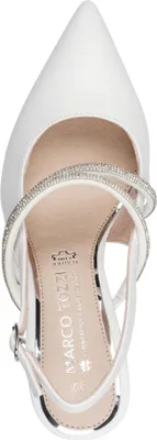Produktbild von MARCO TOZZI Damen Sling-Pumps mit Strassriemchen 2-89604-46, Größe:40 EU, Farbe:Weiß