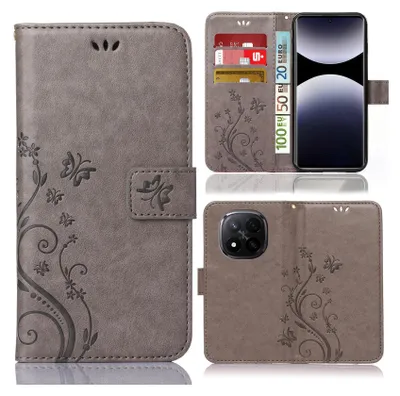 A collage of images showing a phone case from different angles, including its interior card slots and a phone inserted.