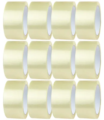 Produktbild von Paketklebeband Verpackungsband Klebeband - 48 mm x 66 m - Transparent - 12 Rollen - Acrylkleber