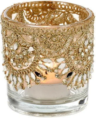 Produktbild von Goodwill Teelichthalter Glas Gold 8 cm Vorteilsangebot pro 2 Stück
