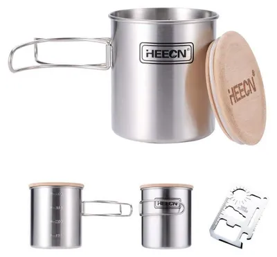 Produktbild von Campingbecher aus Edelstahl mit Deckel, 17 Unzen