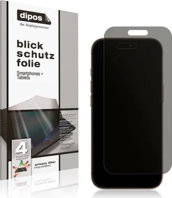A product package for a screen protector is shown next to a smartphone with the screen protector applied.