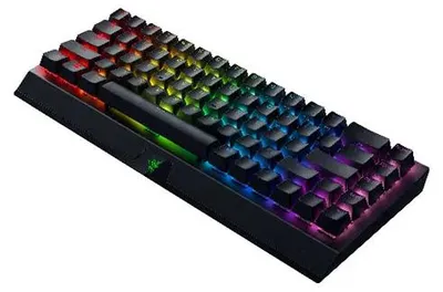 Image de RAZER Razer | BlackWidow V3 Mini HyperSpeed | Mechanical Gaming Keyboard | Wireless | RGB LED light | NORD | Bluetooth | Black | Yellow Switch | Wireless connection