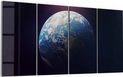 Produktbild von DEQORI Glasbild Echtglas 4x30x60 cm 'Blick ins All' Wandbilder XXL groß