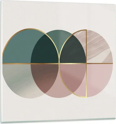 Produktbild von Bilder auf glas - Einteilig - Abstraktion Räder Minimalismus - 70x70cm - Glasbilder - Wandbilder - Bilder - Wanddekoration aus Glas - Glas Bilder - Wandbild auf Glas - GAC70x70-4399