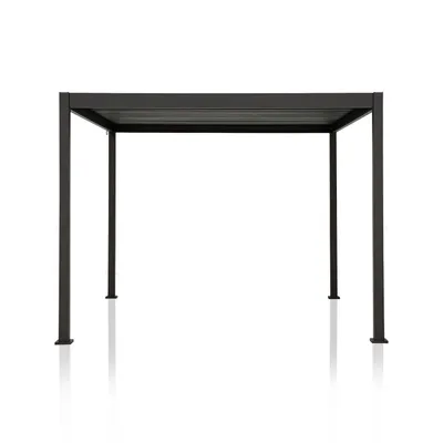 Produktbild von MIRADOR Pergola 88 Basic 3x3,6 m Stahl & Alu wasserdichte winterfeste freistehende Pavillon mit verstellbares Lamellendach Anthrazit
