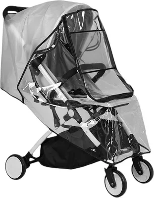 Produktbild von Famanu Regenhaube für Kinderwagen - Universelle Regenabdeckung mit großem Sichtfenster