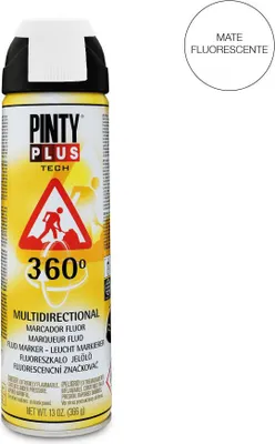 Image de Peinture Aérosol Fluo Blanc Marqueur Fluo 360° Blanc - Pinty Plus