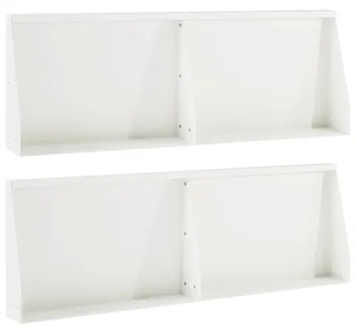 Obrázok produktu pre Oporná stena, 4 kusy, rozmer 60 x 12 x 50 cm, oceľ, biela farba