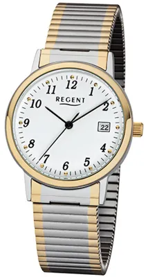 Produktbild von Regent Herren Armbanduhr 1595.41.99 F-1015 Edelstahl gold IP Zugband
