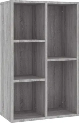 Produktbild von vidaXL Bücherregal/Sideboard Grau Sonoma 50x25x80 cm Holzwerkstoff