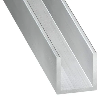 Aluminiumplatte eloxiert 10x13x10x1,5 mm, Innenmaß 10x1 m