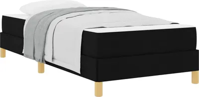Zdjęcie produktu dla Łóżko sprężynowe z materacem Czarny 80 x 200 cm tkanina