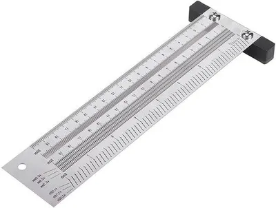 Produktbild von Metallischer Maßstab - Ultraprecisionsmaßstab - 24 cm - Holzverarbeitung - Werkzeug - Geeignet für Genauigkeitsarbeit - Edelstahl.