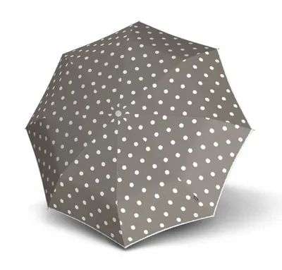 Produktbild von Knirps Taschenregenschirm Regenschirm T.200 Medium Duomatic Dot Art Taupe beige